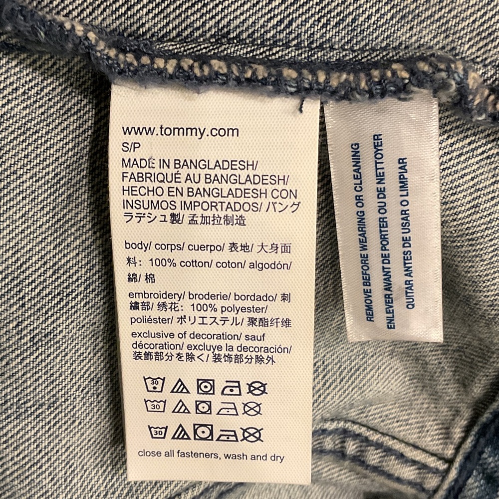 Tommy Hilfiger Light Blue Denim Jacket, Size S - Picture 8 of 9